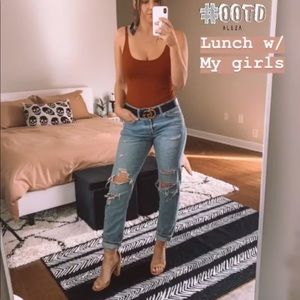 Boyfriend ripped jeans